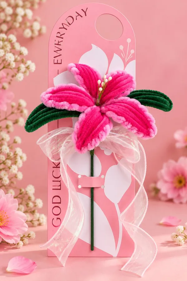 Foreverlove24_Pink_Nylon_Flower_Bouquet_For_Gifting