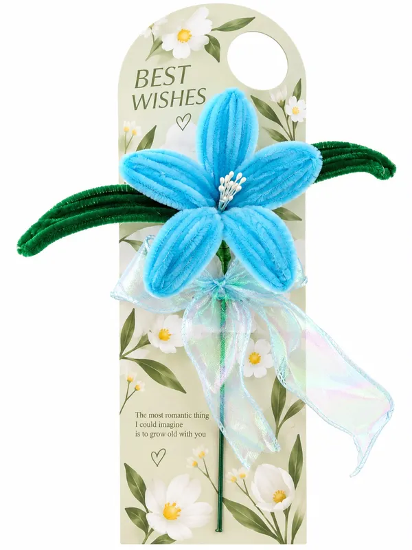 Foreverlove24_Sky_Blue_Nylon_Flower_Bouquet_For_Gifting