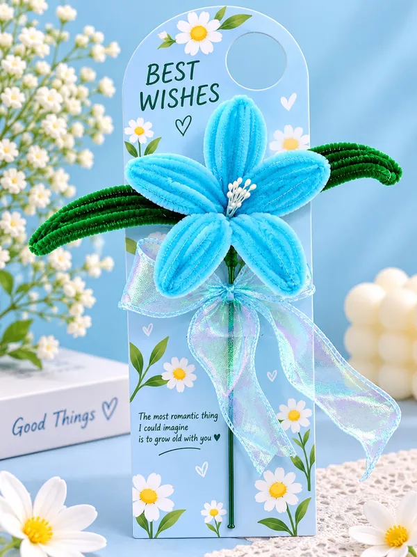 Foreverlove24_Sky_Blue_Nylon_Flower_Bouquet_For_Gifting