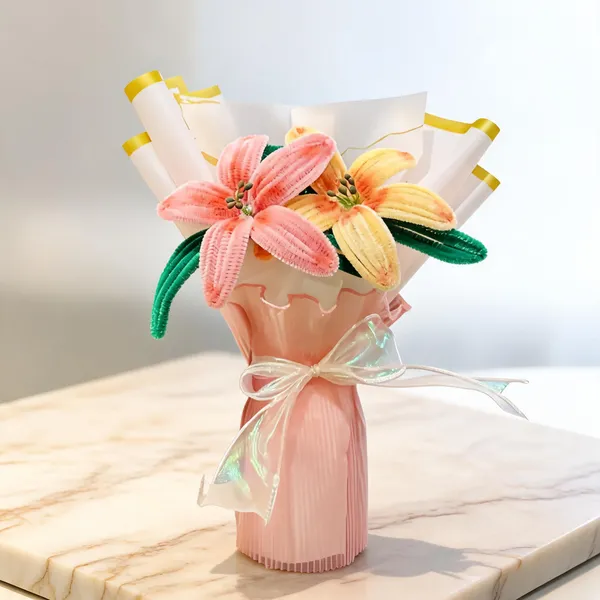 Foreverlove24_Pink_Nylon_Flower_Bouquet_For_Gifting