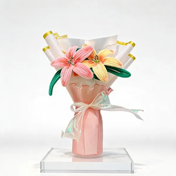 Foreverlove24_Pink_Nylon_Flower_Bouquet_For_Gifting