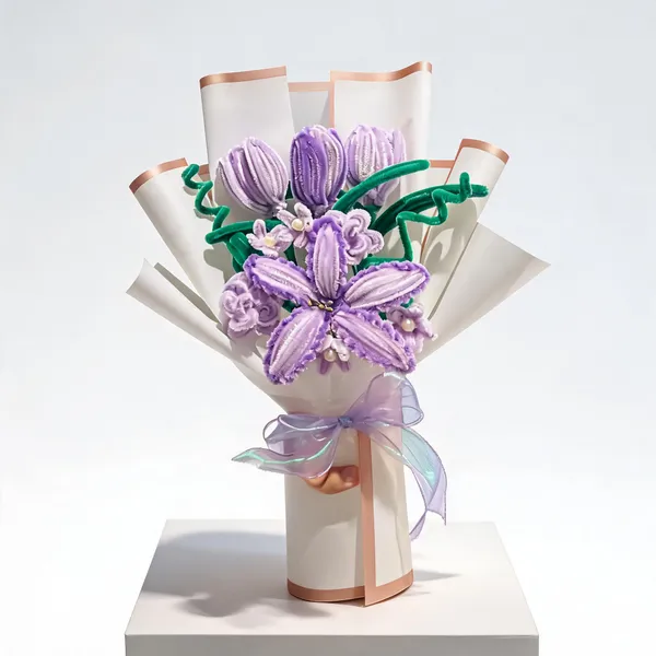 Foreverlove24_Purple_Nylon_Flower_Bouquet_For_Gifting