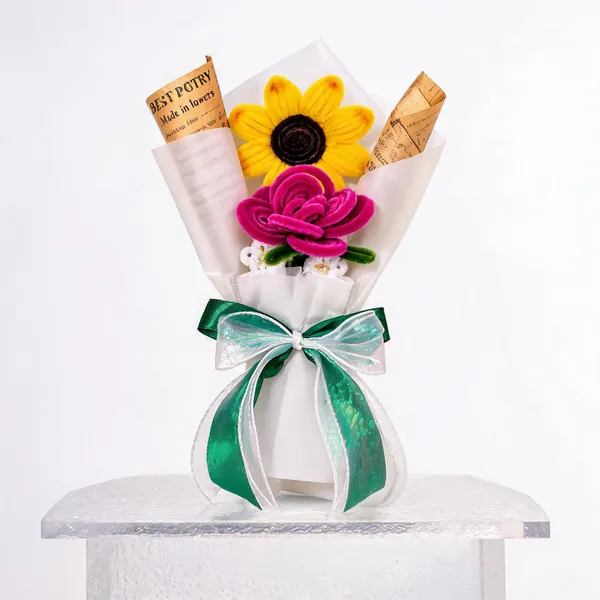 Foreverlove24_Yellow_Nylon_Flower_Bouquet_For_Gifting