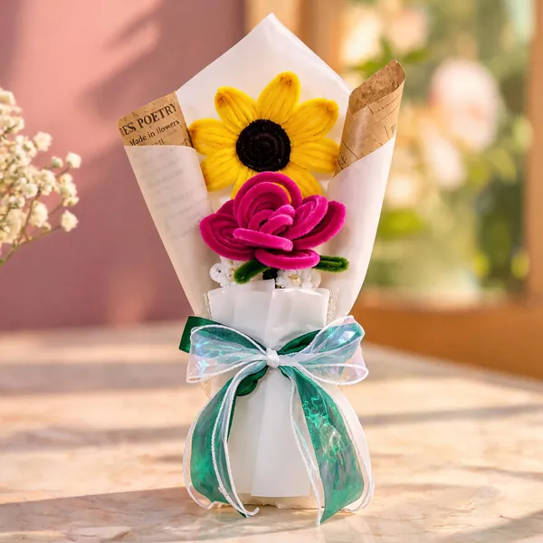 Foreverlove24_Yellow_Nylon_Flower_Bouquet_For_Gifting