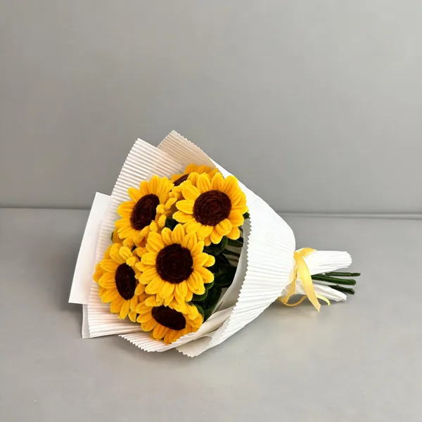 Foreverlove24_Yellow_Nylon_Sunflower_Bouquet_For_Gifting