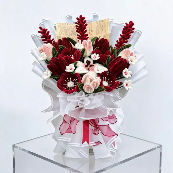 Foreverlove24_Red_Nylon_Flower_Bouquet_For_Gifting