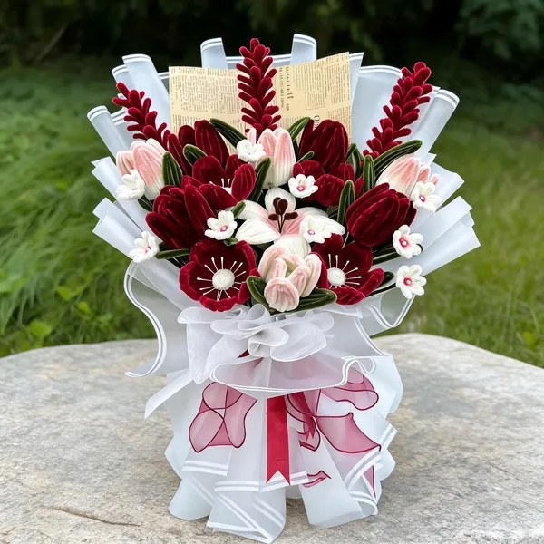 Foreverlove24_Red_Nylon_Flower_Bouquet_For_Gifting