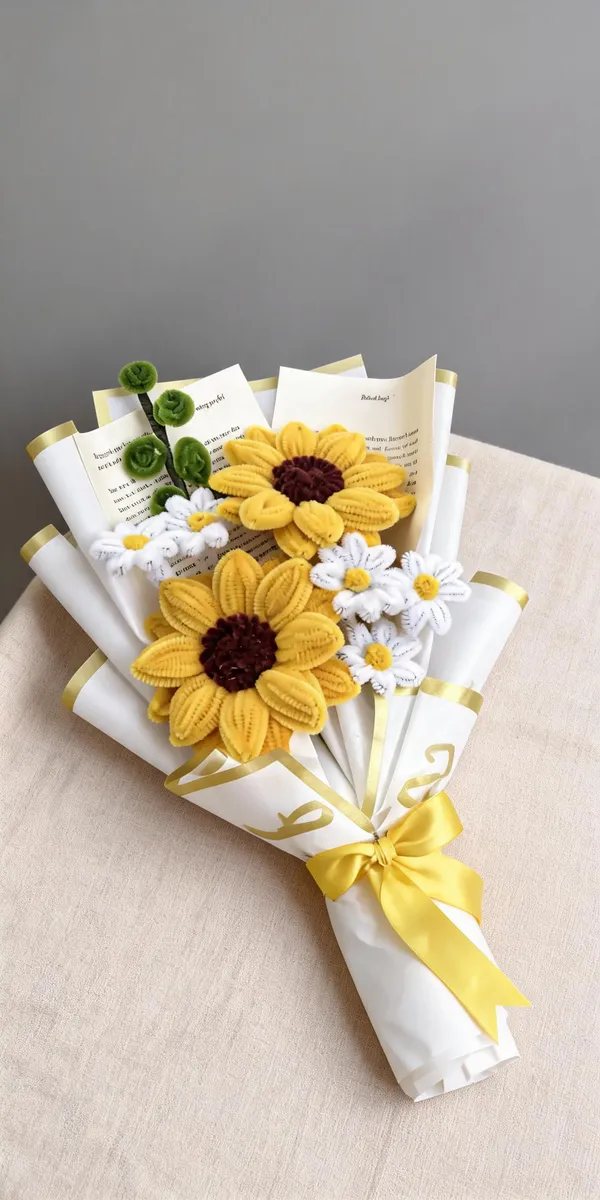 Foreverlove24_Yellow_Nylon_Flower_Bouquet_For_Gifting