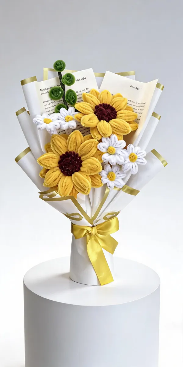 Foreverlove24_Yellow_Nylon_Flower_Bouquet_For_Gifting