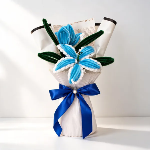 Foreverlove24_Blue_Nylon_Small_Bouquet_For_Gifting