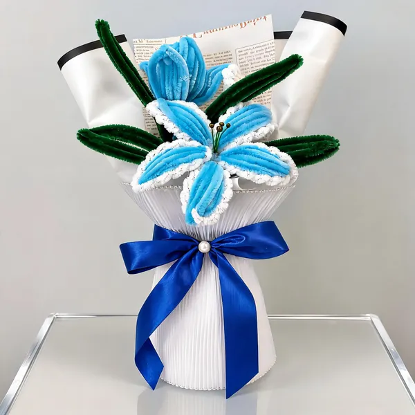 Foreverlove24_Blue_Nylon_Small_Bouquet_For_Gifting