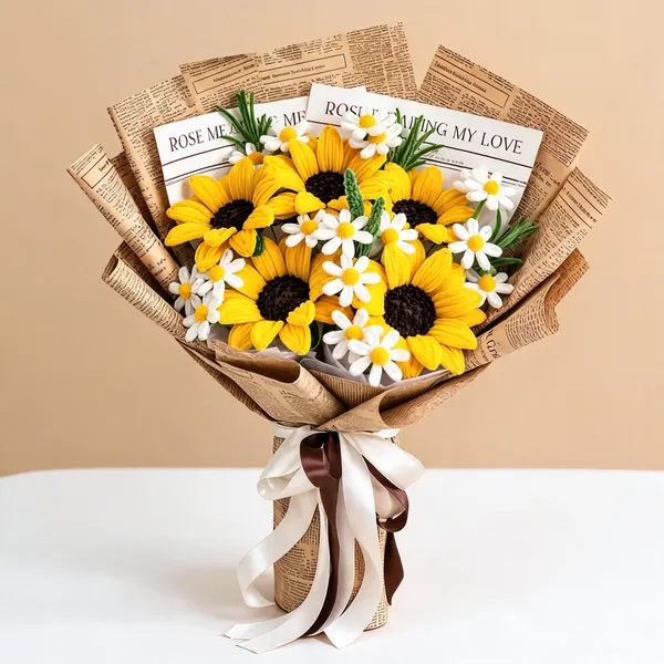 Foreverlove24_Yellow_Nylon_Flower_Bouquet_For_Gifting