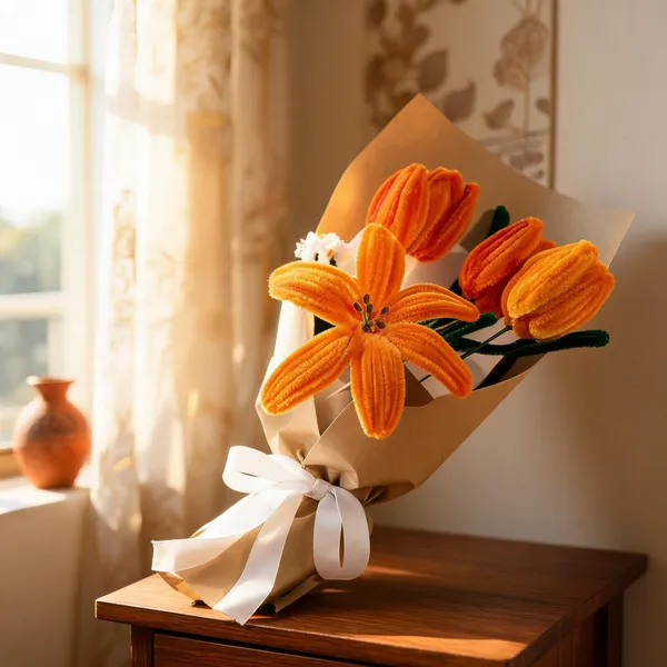 Foreverlove24_Yellow_Nylon_Flower_Bouquet_For_Gifting
