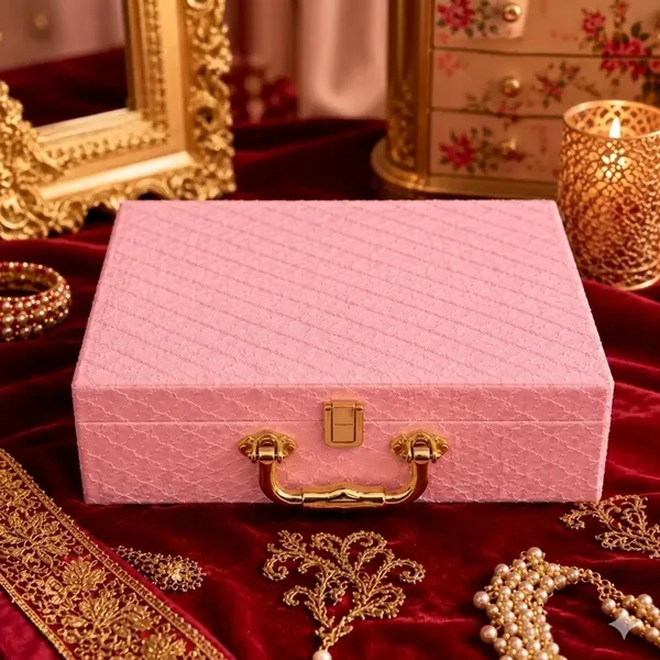Cosmovault_Bridal_Wedding_Bangle_Storage_Case_3_Rods_Velvet_Bangle_Organizer_Box_|_D-Lock_Bangle_Storage__And__Organization_Bangle__And__Bracelet_Organizer_Bridal_Bangle_Storage_Vanity_Box(Pink)