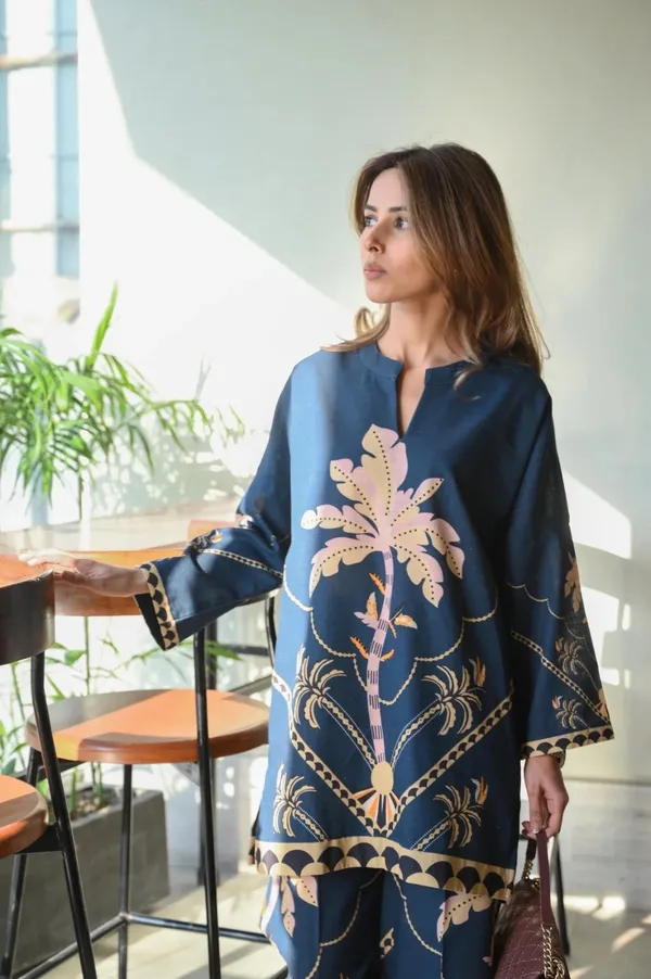 Faiza_Coord_Set_Qcs66_Linen_Blend