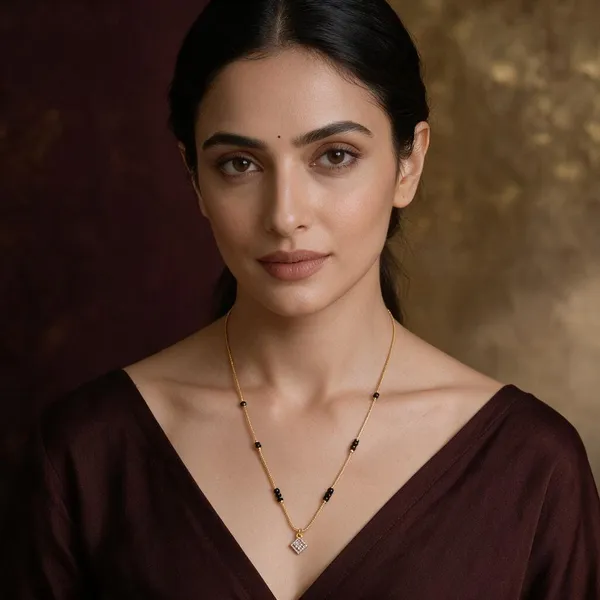 Gold_&_Black_Brass_Necklace_For_Women