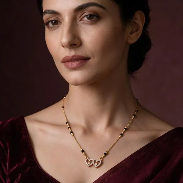 Gold_&_Black_Brass_Heart_Pendant_Mangalsutra_For_Women
