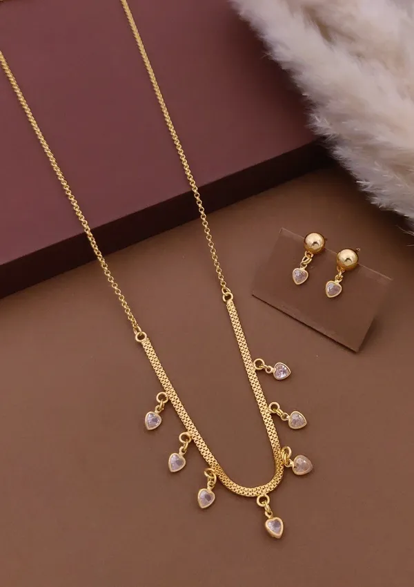 Gold_Brass_Necklace_And_Earrings_Set_For_Women