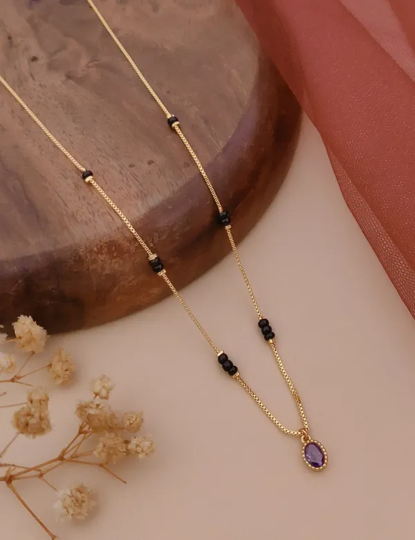 Gold_&_Black_Brass_Necklace_For_Women