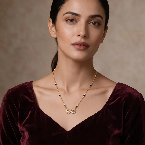 Gold_&_Black_Brass_Infinity_Pendant_Mangalsutra_For_Women