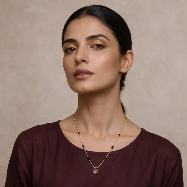 Gold_&_Black_Brass_Necklace_For_Women