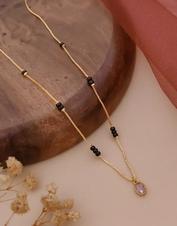 Gold_&_Black_Brass_Necklace_For_Women