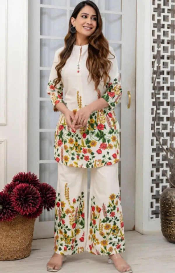 Women_S_Floral_Printed_Kurta_Palazzo_Set_Cream_White_Ethnic_Wear_With_Mul