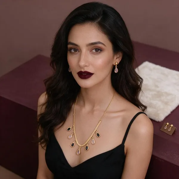 Gold_Brass_Stone_Necklace_And_Earrings_Set_For_Women