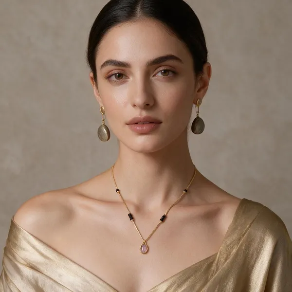 Gold_&_Black_Brass_Necklace_For_Women
