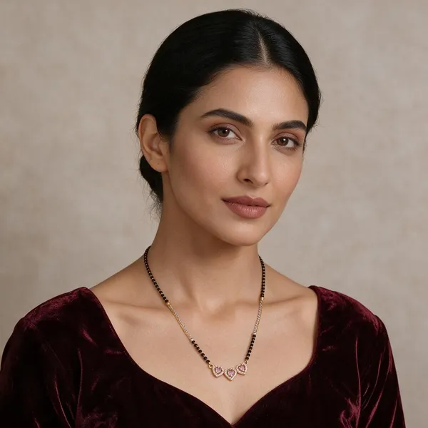 Gold_&_Black_Brass_Heart_Pendant_Mangalsutra_For_Women