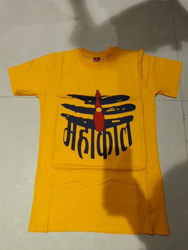 Yellow_Printed_Crew_Neck_T-Shirt_for_Men