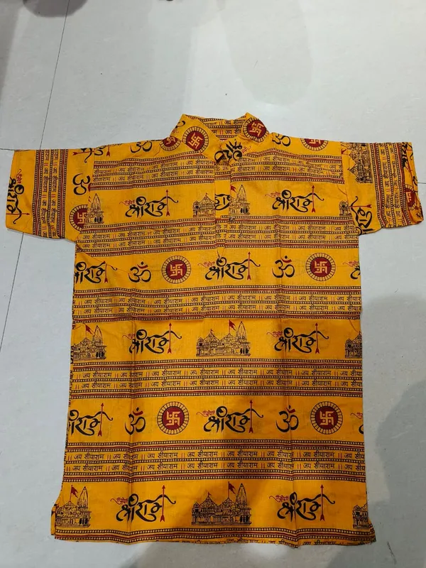 Yellow_Printed_Regular_Fit_Kurta_for_Men