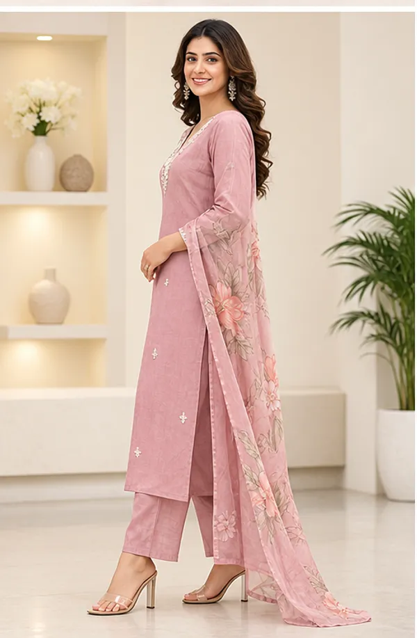 Pink_Embroidered_Straight_Kurta_Set_For_Women