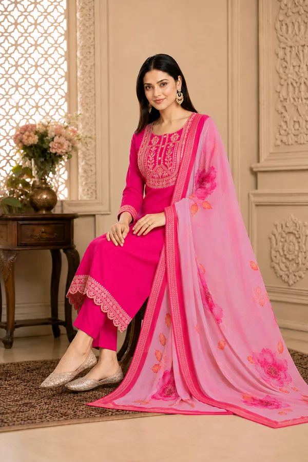 Pink_Embroidered_Straight_Kurta_Suit_Set_For_Women