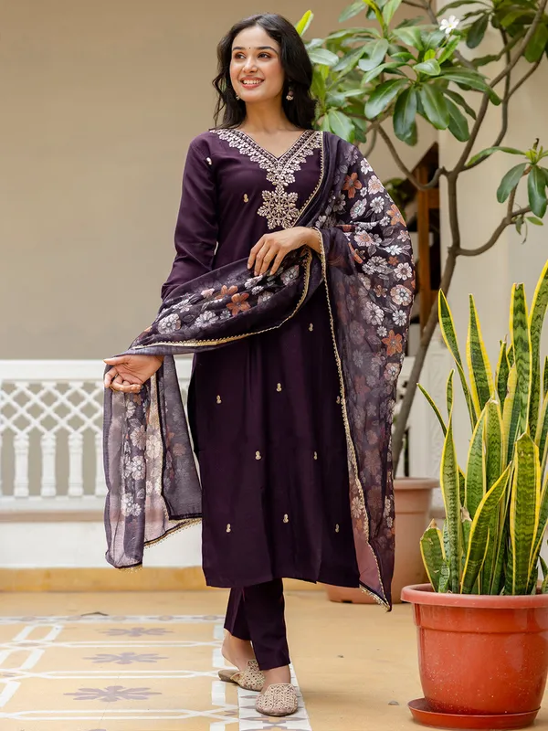 Purple_Embroidered_Straight_Kurta_Set_For_Women