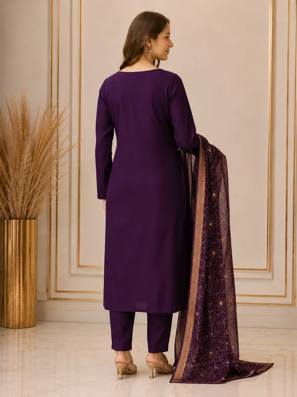 Purple_Embroidered_Straight_Kurta_Set_For_Women