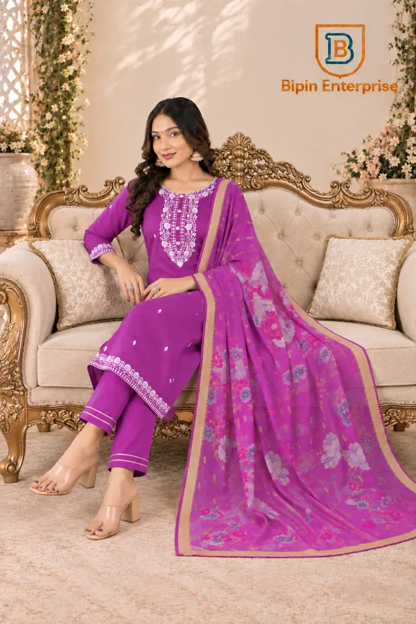 Purple_Embroidered_Straight_Kurta_Set_For_Women