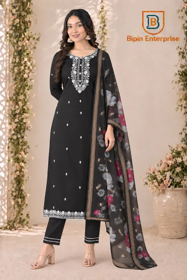 Black_Embroidered_Straight_Kurta_Suit_Set_For_Women