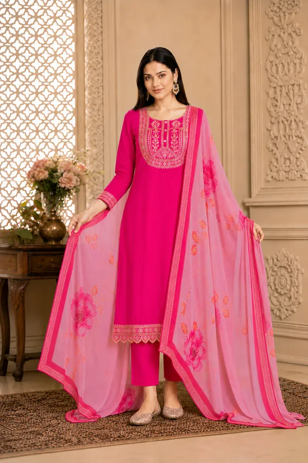 Pink_Embroidered_Straight_Kurta_Suit_Set_For_Women