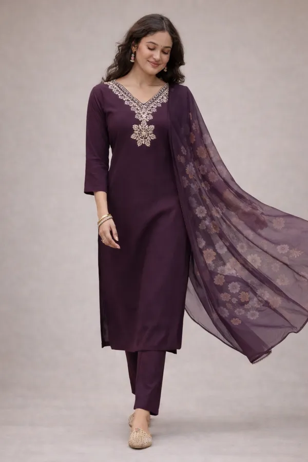 Purple_Embroidered_Straight_Kurta_Pant_Dupatta_Set_For_Women