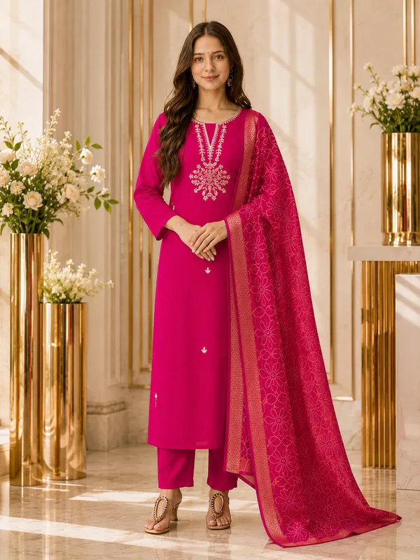 Pink_Embroidered_Straight_Kurta_Set_For_Women