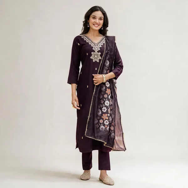 Purple_Embroidered_Straight_Kurta_Set_For_Women