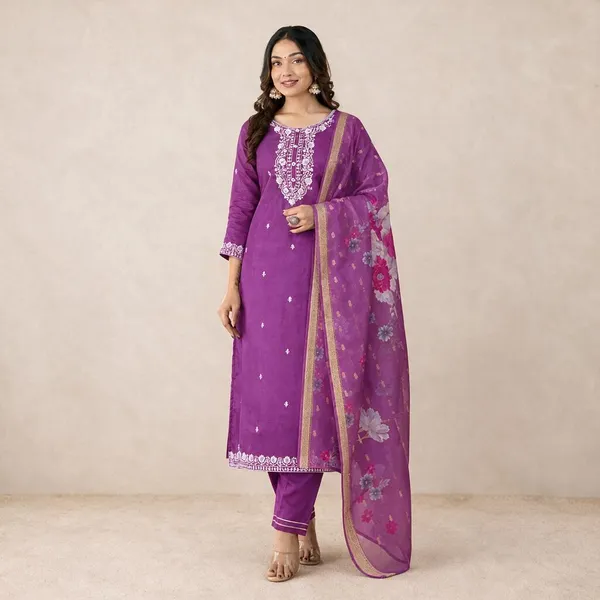 Purple_Embroidered_Straight_Kurta_Set_For_Women