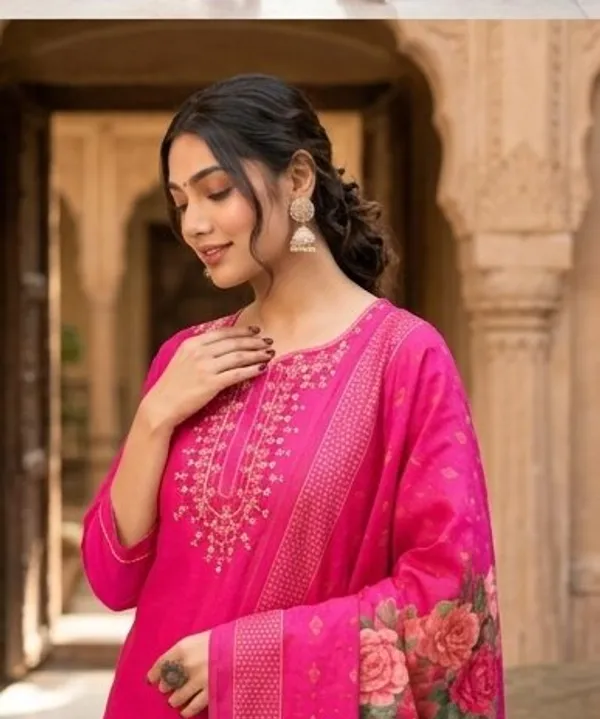 Pink_Embroidered_Straight_Kurta_Set_For_Women