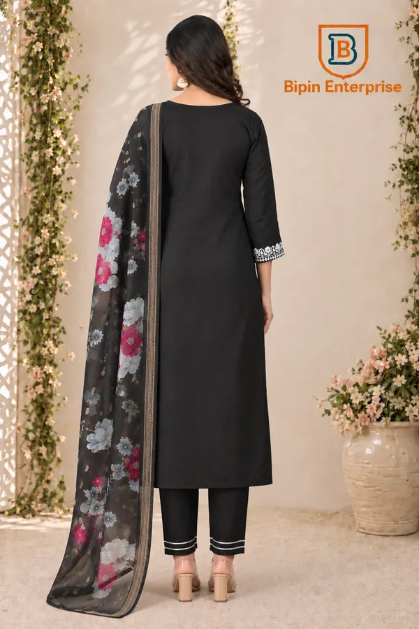 Black_Embroidered_Straight_Kurta_Suit_Set_For_Women