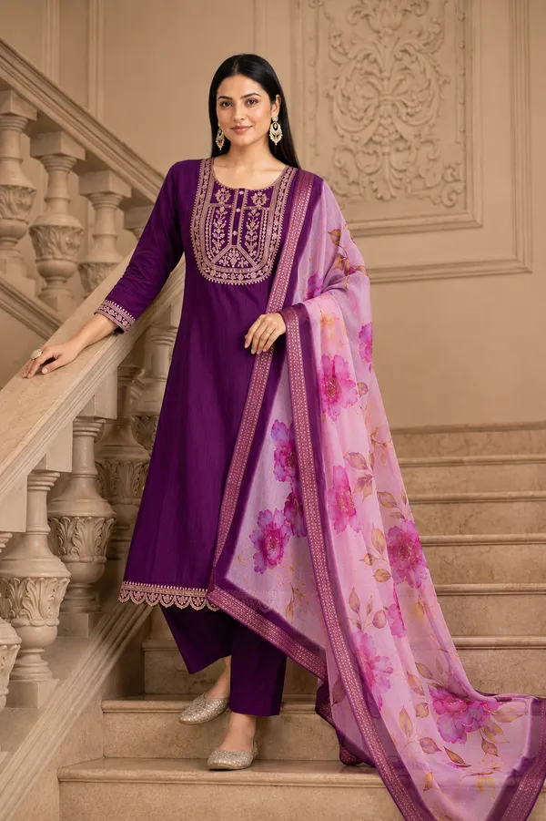 Purple_Embroidered_Straight_Kurta_Suit_Set_For_Women