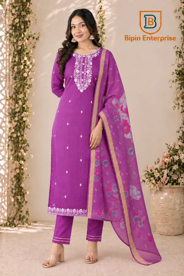 Purple_Embroidered_Straight_Kurta_Set_For_Women