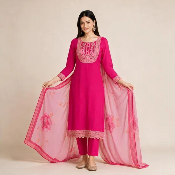 Pink_Embroidered_Straight_Kurta_Suit_Set_For_Women