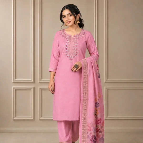 Pink_Embroidered_Straight_Kurta_Set_For_Women
