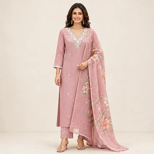 Pink_Embroidered_Straight_Kurta_Set_For_Women
